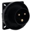Wtyk Przemysłowy Tablicowy Odbiornikowy 32A 3P 200V-250V /Fe/ Ip67 Czarny
