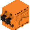 PCB terminal, 2 pole, pitch 5.08 mm, AWG 24-12, 20 A, spring-clamp connection, orange, 1330710000