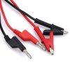 Stackable 4mm Banana Plug to Crocodile Alligator Clip Flexible Silicone Test Lead - 30cm