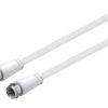 A+/SAT-M/M-1000-WH Kabel 10m F wtyk, z obu stron PVC klasa ekranowania A+ biały