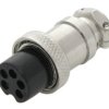 Złącze mikrofonowe CB 5pin, wtyk żeński na przewód; NC/5p-805