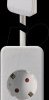 933.015 SmartPlug flat plug, with 3x protective contact socket strip, wh