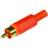 Wtyk RCA CINCH plastik czerwony