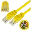 Patchcord UTP kat.5e kabel sieciowy LAN 2x RJ45 linka żółty 0,25m NEKU