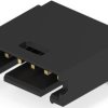 Pin header, 5 pole, pitch 2.54 mm, angled, black, 5-102203-2