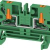 Through terminal block, push-in connection, 2.5 mm², 24 A, 8 kV, green, 2847250000