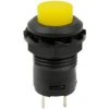 Przycisk chwilowy SPST NO żółty 12mm