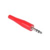 Wtyk Jack 6,3mm stereo gumowy czerwony