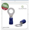 Quadrios 22C448 Ring Terminal Set 2.5mm² 6.5mm Ø Partially Insulated Blue