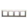 SIMON54 srebrny mat. DR4/43 Ramka 4-krotna