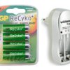 ŁADOWARKA WE + 4 x R6/AA 2100 mAh GP