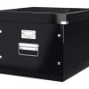 Pudło do archiwizowania, format: A4, Czarny, Wytrzymała laminowana płyta pilśniowa (PP), 357 x 285 x 367mm