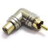 ADAPTER RCA KĄTOWY WTYK RCA / GNIAZDO RCA VITALCO