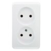 Prima Gniazdo Podwójne B/U 16A Ip20 Białe Gwn-220P Wde001040