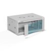 Szafa rack wisząca 19 cali 4U 600x450, drzwi szklane, tył i osłony boczne demontowalne, FLAT PACK kolor szary ALANTEC