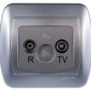 Simon Akord Gniazdo Antenowe Rd/Tv Końcowe Separowane Aluminium Metalizowane...