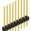 Pin header, 9 pole, pitch 2.54 mm, straight, black, 10046812