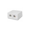 Gniazdo modularne natynkowe 2xRJ-45 kat.5e 8p8c Krone