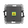 ICON Mechanizm gniazda światłowodowego/optycznego pojedynczego, bez pola opisowego grafitowy mat 28IGOPBO-1