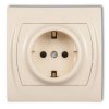 LOGO Gniazdo pojedyncze z/u SCHUKO beżowy 1LGP-1sp