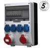Rozdzielnica budowlana zabezpieczenia Siemens pTD-S 32A 16A 4x230V gniazda Mennekes Schuko Doktorvolt DV-4852-D