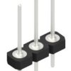 Pin header, 3 pole, pitch 2.54 mm, straight, black, 10043927