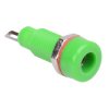 Green 4mm Panel Mount Test Socket 10A R1-22