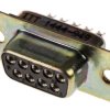 ITT Cannon Złącze D-sub D3HC-MP-M 9-pinowe 2.84 mm Pitch Montaż na panelu Złoto na niklu Żeńskie Otwór przelotowy 120