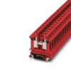 Złączka szynowa 2-przewodowa 10mm2, listwa zaciskowa koloru czerwonego UK 10 N RD