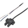 Czujnik fotoelektryczny, nadajnik-odbiornik (szczelina), z konfiguracją wyjścia: PNP, max. 0,1A, 5mm, IP50, BS5-K1M-P
