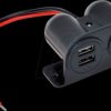 Car - USB charging socket, 12/24V, 2x 5V/2.1A, surface mounted