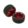 D65mm Rubber Wheel Pair - Red (Without Shaft)