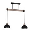 Lampa Wisząca Erik Sawn Black/Patinated Wood 2Xe27 Mlp7639 Milagro