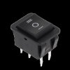 15A 250V 6-pin KCD4 DPDT Momentary (ON)-OFF-(ON) Monostable Rocker Switch SW-C1572AL, Black