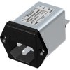 Suppressor filter IEC plug C14, 50 to 60 Hz, 6 A, 250 V (DC), 250 VAC, 300 µH, faston plug 6.3 mm, B84773A0006A000