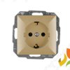 PERŁA Gniazdo z uziemieniem schuko złoto PT-17P ABEX
