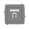 DECO Gniazdo telefoniczne pojedyncze 1xRJ11, 4-stykowy, beznarzędziowe szary mat 27DGT-1
