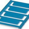 PA device marker, (L x W) 14.95 x 48.95 mm, blue, sheet with 4 pcs, 0829471