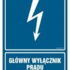 ZNAK - HG015 Główny wyłącznik energetyczny prądu 7,5 x 10 cm FN - Folia samoprzylepna