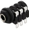 Złącze Jack 6,3mm, żeńskie, gniazdo, kątowe 90, stereo ACJS-PHS