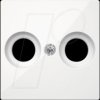 MEG4122-0319 Central plate for aerial sockets - System M, polar white, glossy