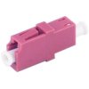 FO connector, LC socket to LC socket, OM4, multimode, ceramic, purple, BS07-60003