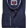 Shirt Mens Lawrence Navy With Light Blue