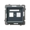 SONATA Obudowa gniazda podwójnego typu Keystone prosta szary grafit GPK-2R/p/73