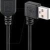 95702 USB 2.0 Hi-Speed extension cable 90° 0.30 m black
