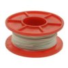 Przewód; montażowy; Kynar 50m; 1 żyła; drut; Cu; srebrzony; 0,25mm; szary; PVDF; kynar; max +135°C; 300V; szpula 50m; Weiyang; R