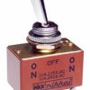 Przełącznik Wł.-wył.-wł. średnica wycięcia 12.5mm DPDT NKK Switches Montaż panelowy długość przełącznika 17.5mm