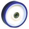 Kółko do wózka, Lite, Poliuretan, Niebieski, Biały, obc.: 300kg, śred.: 125mm, szer.: 40mm