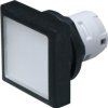 Pushbutton, illuminable, groping, waistband square, transparent, front ring black, mounting Ø 16.2 mm, 1.30.070.201/1002