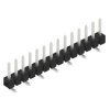 Pin header, 14 pole, pitch 2.54 mm, angled, black, SL 10 SMD 052 14 Z
